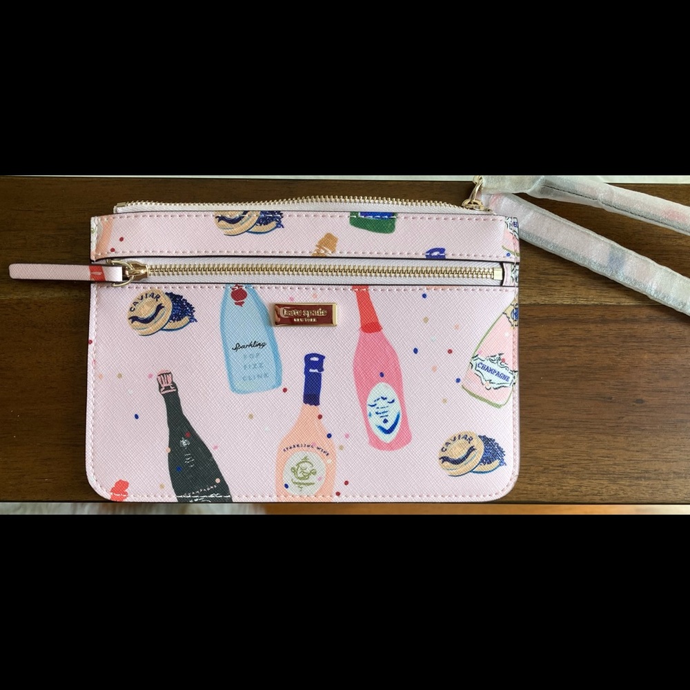 Kate Spade New York pink champagne wallet wristlet